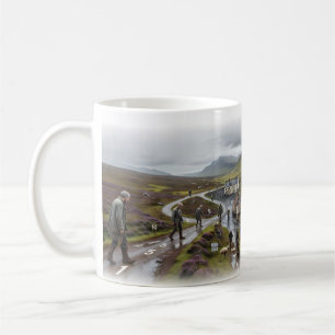 Café Caneca da Estrada Sinistra da Vida Através de Terr