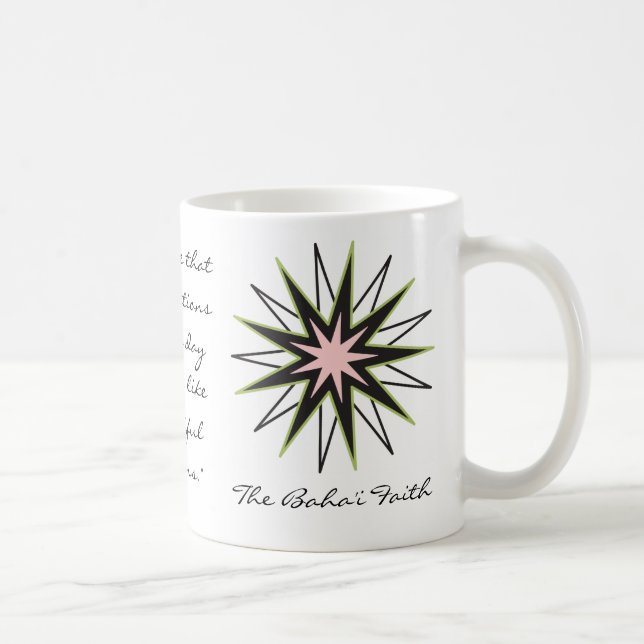 Café Caneca da estrela da fé de Baha'i (Direita)
