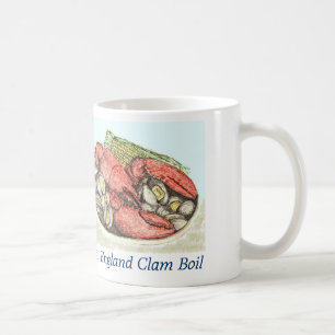 CAFÉ CANECA DA FERVURA DOS MOLUSCOS DE NOVA INGLATERRA