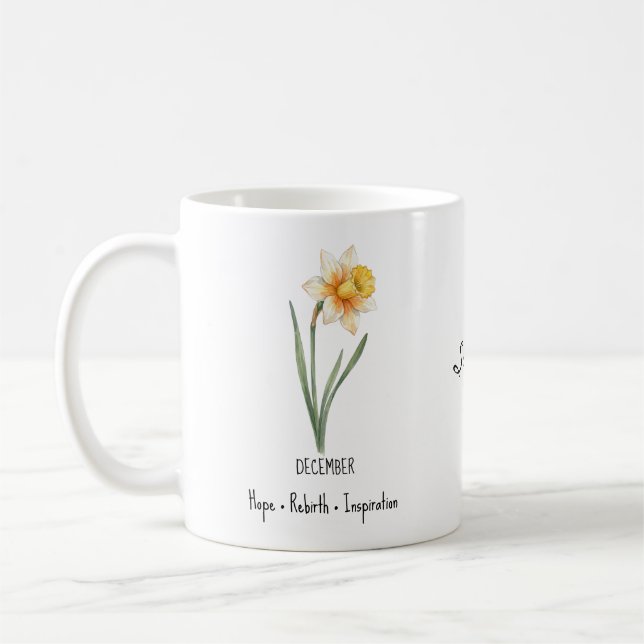 Café Caneca da Flor de Nascimento de Dezembro – Narciso (Esquerda)