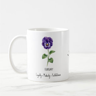 Café Caneca da Flor de Nascimento de Fevereiro – Violet