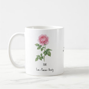Café Caneca da Flor de Nascimento de Junho – Rosa