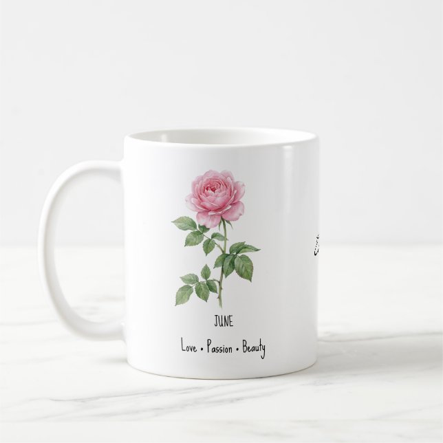 Café Caneca da Flor de Nascimento de Junho – Rosa (Esquerda)