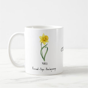 Café Caneca da Flor de Nascimento de Março – Narciso