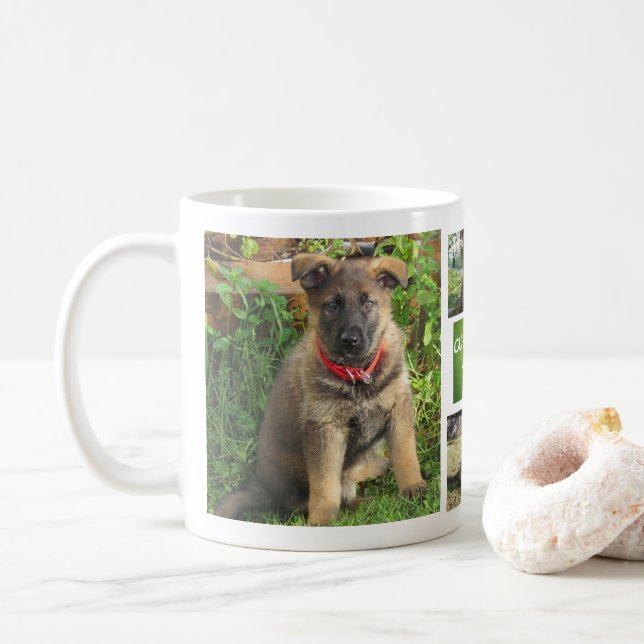 Café Caneca da foto da colagem do animal de estimação (Com Donut)