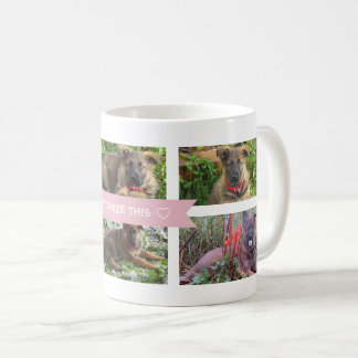 Café Caneca da foto da colagem do animal de estimação