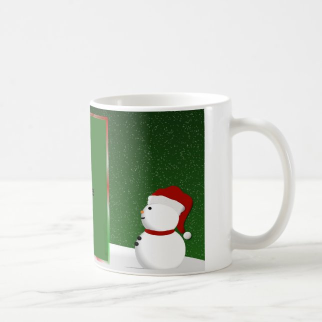 Café Caneca da foto do boneco de neve (Direita)