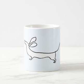Café Caneca da ilustração do um-line de Dachs