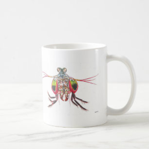 Café Caneca da imagem dobro de camarão de louva-a-deus