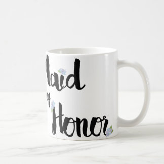 Café Caneca da madrinha de casamento - Hydrangeas roxos