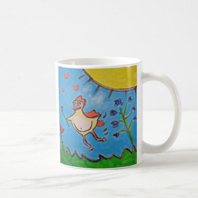 Café Caneca da manhã da galinha de primavera (Direita)