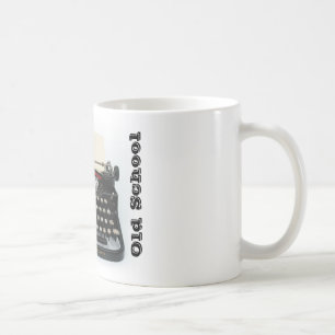 Café Caneca da máquina de escrever da velha escola