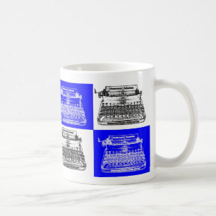 Café Caneca da máquina de escrever do escritor
