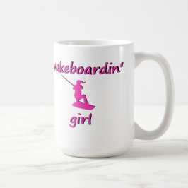 Café Caneca da menina de Wakeboardin