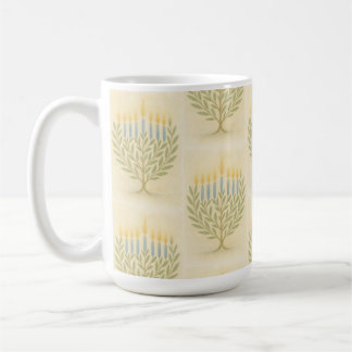Café Caneca da Menorá de Chanukah