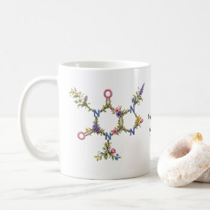 Café Caneca da Molécula de Cafeína Botânica
