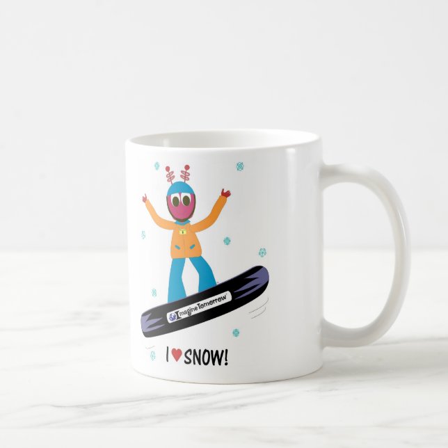 Café Caneca da neve de Puterbug da snowboarding "eu (Direita)