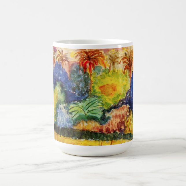 Café Caneca da paisagem de Gauguin Tahitian (Centro)