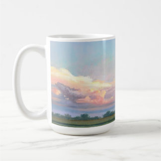Café Caneca da pintura do por do sol de Midwest por