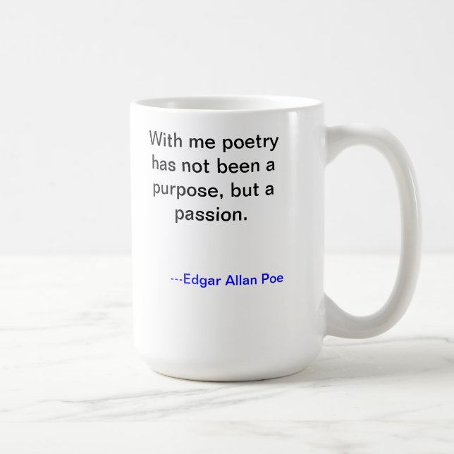 Café Caneca da poesia de Edgar Allan Poe (Direita)