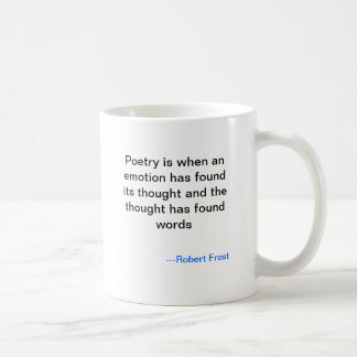 Café Caneca da poesia de Robert Frost