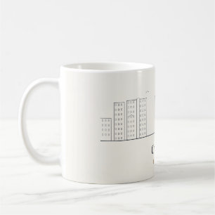 Café Caneca da Silhueta de Chicago – Linha de Illinois