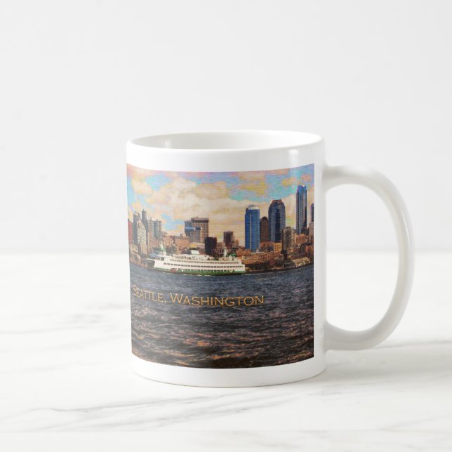 Café Caneca da skyline de Seattle (Direita)