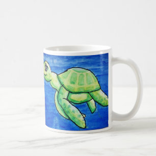 Café Caneca da tartaruga de mar de Dina, imagem dobro,