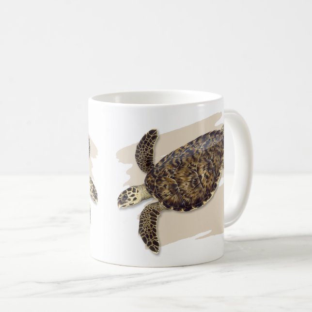 Café Caneca da tartaruga de mar de Hawksbill (Frente Esquerda)