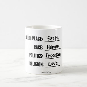 CAFÉ CANECA DA TERRA DO LUGAR DE NASCIMENTO