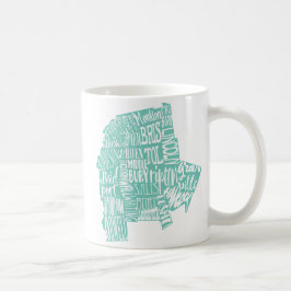 Café Caneca da tipografia de Addison County do Aqua