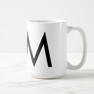 Café Caneca da tipografia "M" de Futura