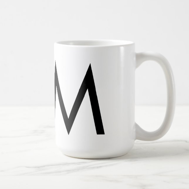 Café Caneca da tipografia "M" de Futura (Direita)