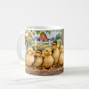 Café Caneca da Vida da Família de Patos na Fazenda