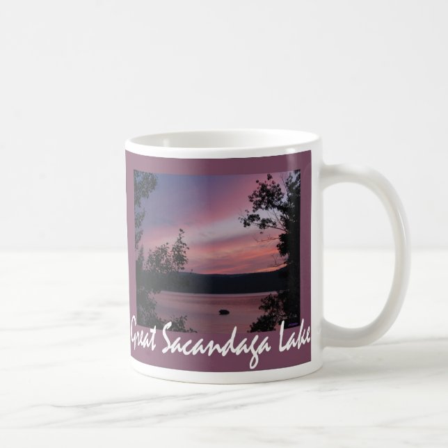 Café Caneca da violeta do por do sol de Sacandaga (Direita)