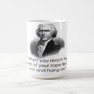 Café Caneca das citações da corda de Thomas Jefferson