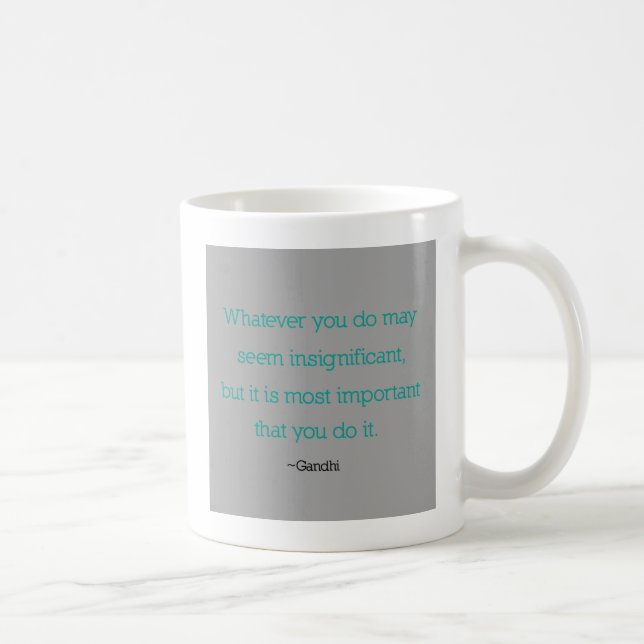 Café Caneca das citações de Gandhi (Direita)
