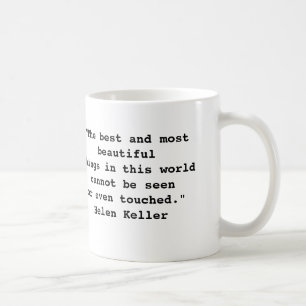 Café Caneca das citações de Helen Keller