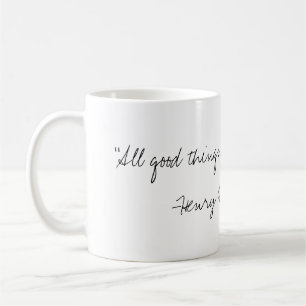 Café Caneca das citações de Henry David Thoreau