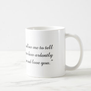Café Caneca das citações de Jane Austen