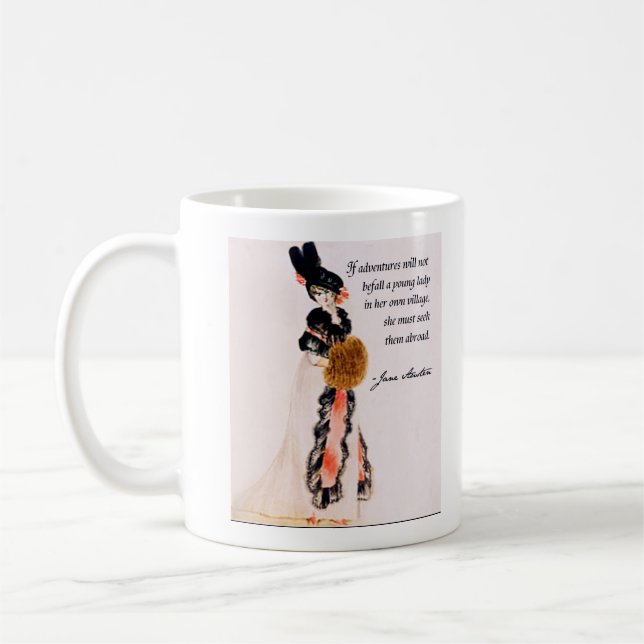 Café Caneca das citações de Jane Austen (Esquerda)