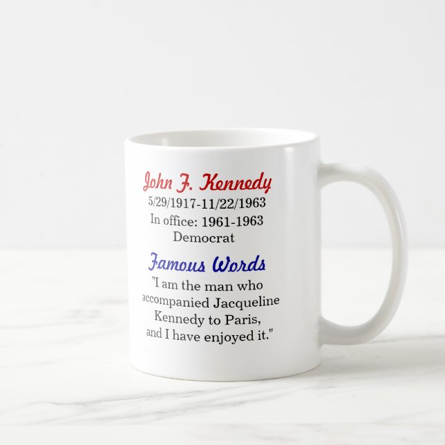 Café Caneca das citações de John F. Kennedy (Direita)