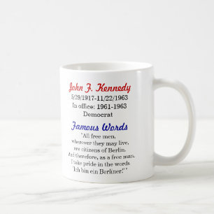 Café Caneca das citações de John F. Kennedy