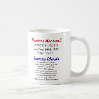 Café Caneca das citações de Theodore Roosevelt