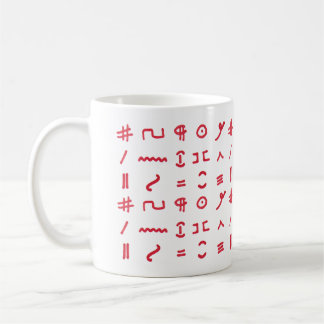 Café Caneca das marcas de corrector