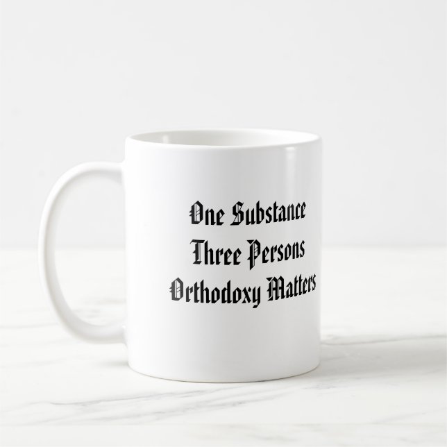 Café Caneca das matérias da ortodoxia de Athanasius (Esquerda)