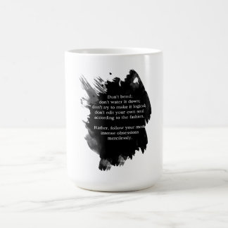 Café Caneca das obsessão das citações de Franz Kafka