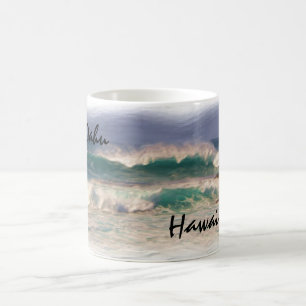 Café Caneca das ondas de oceano de Oahu Havaí