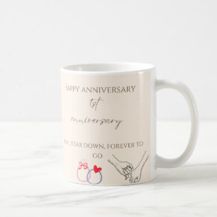 Café Caneca de 1º Aniversário – Um Ano Passado, Para Se