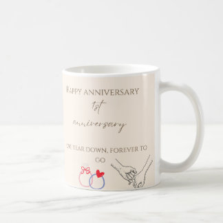 Café Caneca de 1º Aniversário – Um Ano Passado, Para Se